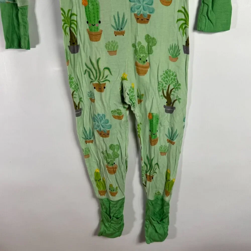 Little Sleepies Toddler 2T Succulent Bamboo Zippy Pajamas Neutral Lounge Comfy